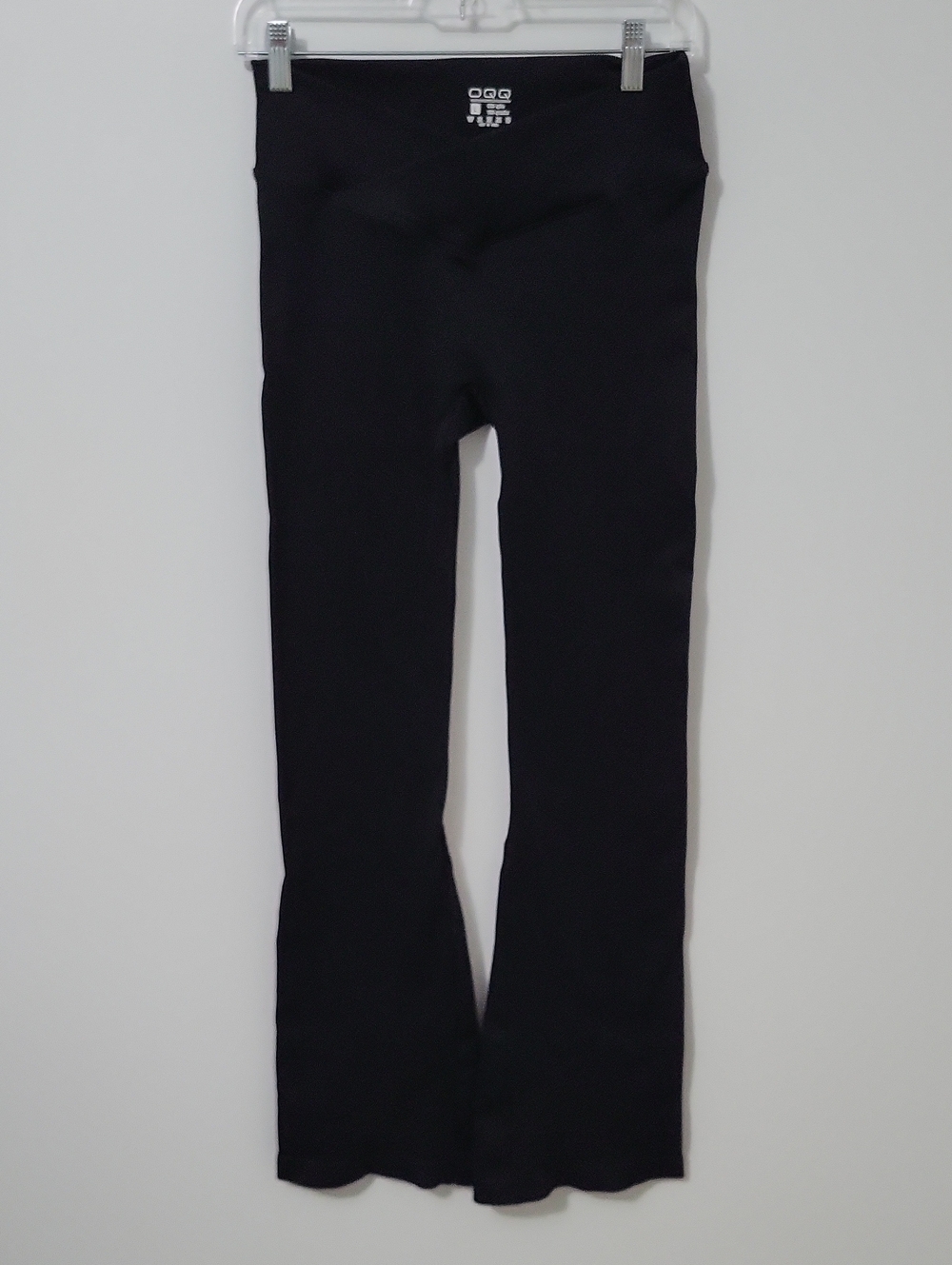 OQQ Ribbed Flare Leggings, Size Large